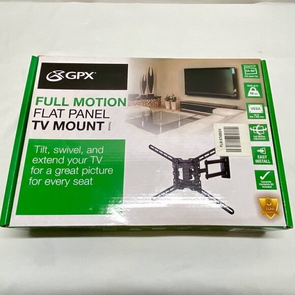 TV Wall Mount GPX Full Motion Flat Panel TV Mount Tilt, Swivel, Extend Brand New - Picture 1 of 7